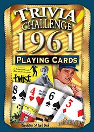 Read on for some hilarious trivia questions that will make your brain and your funny bone work overtime. 1961 Trivia Challenge Playing Cards Regulation 54 Card Deck Buy Online In Grenada At Grenada Desertcart Com Productid 21989631