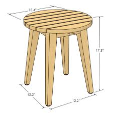 Utoplike teak shower bench seat with handles, portable wooden spa bathing stool with storage towel shelf, 22 x 13 x 18.6,waterproof,perfect. Asta Furniturespateaktb 119 Spa Teak Round Shower Stool Side Table