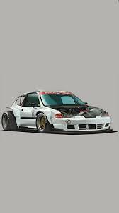 Honda Civic Stanced Jdm Cars Custom Cars Jdm