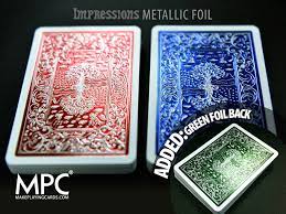 Not the aqua deck as it was designed for performing with so you can make beautiful fans easily. Impressions Metallic Foil Back Playing Cards
