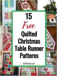 Make a clutch, hobo bag, tote, or any type of bag for any occasion.&lt;br /&gt; 15 Free Quilted Christmas Table Runner Patterns Quilting
