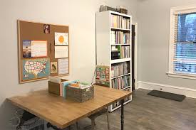 Here is a peek inside the two ikea white baskets. A Peaceful Minimalist Homeschool Room With Video Tour