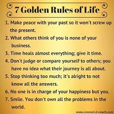 Simple Practical True These 7 Golden Rules Of Life Are The Things I Try My Best To Follow And Live By Sh Golden Rule Time Heals Light Blue Maternity Dress