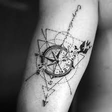 125 Best Compass Tattoos For Men Cool Design Ideas 2021 Geometric Compass Tattoo Tattoo Designs Men Compass Tattoo