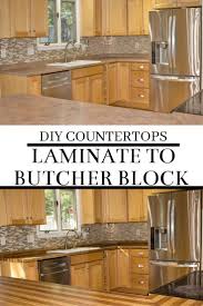 These countertops are generally made from hardwood material like oak and birch and can last in your. Diy Countertop Makeover From Laminate To Butcher Block For Less Thirtysomethingsupermom