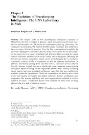 2020 wurde publik, dass der bundesrat erwägt, entwicklungshelfer der direktion für entwicklung und zusammenarbeit in afghanistan durch schweizer spezialkräfte zu schützen 30. Pdf The Evolution Of Peacekeeping Intelligence The Un S Laboratory In Mali