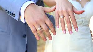 White gold micro pave diamond wedding rings: Bride And Groom Showing Gold Stock Footage Video 100 Royalty Free 9296267 Shutterstock