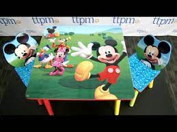 Complements other disney mickey mouse items sold. Mickey Mouse Clubhouse Table And 2 Chair Set From Delta Children S Products Youtube