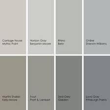 Here are all four colors together on a posterboard. Gray In The Kitchen Grey Paint Colors Grey Paint Lavender Paint