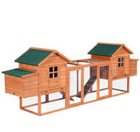 Hanover Outdoor Elevated Wooden Chicken Coop With Ramp, Wire Mesh Run,  Waterproof Roof, Removable Tray, And External Door, Durable Chicken Run For  ...