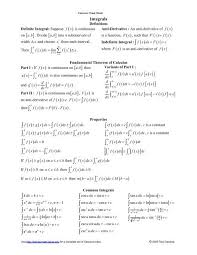 Browse 7 calculus cheat sheets collected for any of your needs. Integrals Cheat Sheet Pauls Online Math Notes