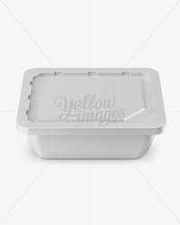 Plastic Container Mockup High Angle Shot In Pot Tub Mockups On Yellow Images Object Mockups High Angle Shot High Angle Plastic Containers