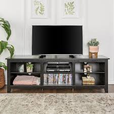 Black 70 Inch Tv Stand Black 70 Tv Stand With Images Living Room Tv Stand Living Room Tv Tv Stand Decor