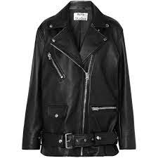 Acne Studios Myrtle Oversized Leather Biker Jacket 2 120 Via Polyvore Featuring Outerwear Jackets Motorcy Biker Jacket Leather Jacket Style Leather Jacket