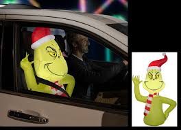 Grinch With Scarf Car Buddy Christmas Holiday Inflatable Christmas Inflatables Inflatable Decorations Holiday Inflatables