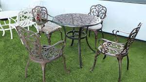 New listingmosaic bistro set table folding chair home garden outdoor patio furniture. Elegant White Outdoor Cast Aluminium Bistro Coffee Table Chairs Set China Bistro Coffee Table Chairs Set Outdoor Metal Furniture Made In China Com