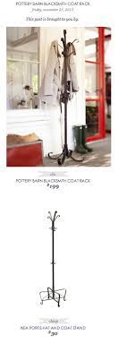 Copy Cat Chic Find Pottery Barn Blacksmith Coat Rack Vs Ikea Portis Hat And Coat Stand Ikea Ikea Shopping Coat Rack