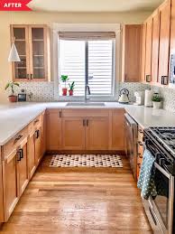 Before And After Little Changes Made A Big Difference In This Kitchen Wood Kitchen Cabinets Kitchen Design Diy Kitchen Renovation