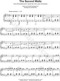 Second Waltz From Jazz Suite No 2 From Eyes Wide Shut Sheet Music Piano Solo In C Minor Transposable Download Print Sheet Music Piano Sheet Music Piano Sheet Music Free