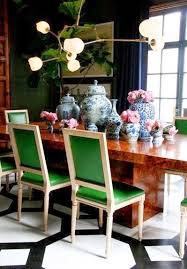 Chinoiserie Chic The Chinoiserie Dining Room White Dining Chairs Burled Wood Furniture Green Chair