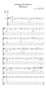 Nothing Else Matters Fingerstyle Tab Fingerstyle Guitar Guitar Tabs Songs Guitar Tabs