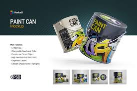 In this article, i'm going to help you pick the best free magazine cover template available on the internet. Paint Can Mockup In Packaging Mockups On Yellow Images Creative Store