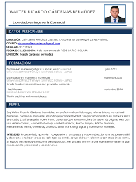 Hoja de Vida Walter Ricardo Cárdenas