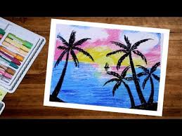 Jun 2 2020 explore phyuphyu16 s. Sunset Scenery Drawing With Crayons Drawing With Crayons