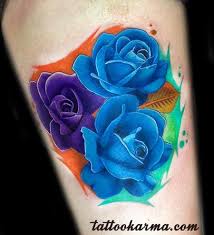 Realistic Purple Rose Tattoo Images Amp Pictures Becuo