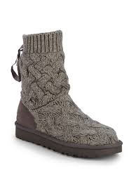 Nike, clarks, barbour, anne klein, michael kors Ugg Synthetic Isla Knit Sweater Boots In Brown Lyst