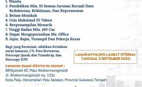Bank rakyat indonesia (bri) yang didirikan di purwokerto, jawa tengah tahun 1895, saat ini membuka lowongan pekerjaan sebagai berikut Loker Bank Bri Gunungsitoli Lowongan Kerja Terbaru Bank Bri Stabat April 2019 Lowongan Kerja Medan Terbaru Tahun 2021