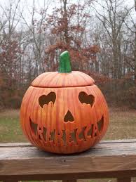 Personalized Ceramic Pumpkin Jack O Lantern Lamp By Ragdoll722 35 95 Pumpkin Carving