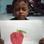 Gambar mewarnai buah apel kreasi warna. Kreativitas Membuat Kolase Berbentuk Buah Apel Tk Interaktif Harum Mulia