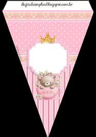 Kit Aniversario Ursinha Princesa Rosa Convites Digitais Simples Digital download in png, eps, jpg format.