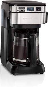 Direct water line coffee maker can be an excellent option for the home or the office, simplifying your life by eliminating the need to refill a water reservoir. Amazon Com Hamilton Beach Programmable Coffee Maker 12 Cups Front Access Easy Fill Pause Serve 3 Brewing Options Black 46310 Kitchen Dining