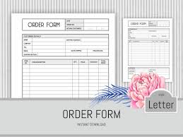 Printable Order Form Template Order Book Business Planner Etsy Planner Pages Planner Shop Planner Addicts