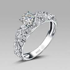 Retro Hollow Pattern 925 Sterling Silver Engagement Ring Engagement Rings Affordable Silver Wedding Rings Fashion Rings