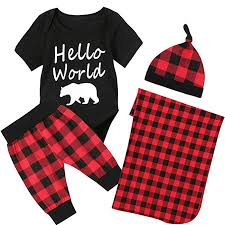 Newborn Baby Boy Outfit Infant Pant Clothing Set With Blanket