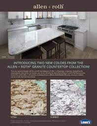 Would love to hear any opinion/experience you may have with these. Sage Surfaces On Twitter Introducing 2 New Colors From The Allen Roth Granite Countertop Collection Vena Summit