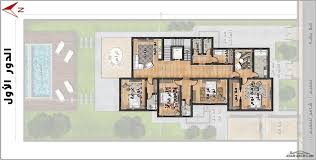 مخطط فيلا بيشة تصميم مهندس شامخ مساحة الارض 20 45 متر Arab Arch