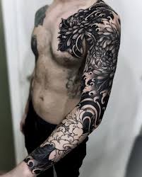 Black And Gray Japanese Tattoo Sleeve Japanese Black And Grey Tattoo Sleeve By Fibs Swipe To The Side To See Both Photos Japane Black And Grey Tattoos Sleeve Grey Tattoo Black And Grey Tattoos
