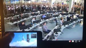 Landing site — after the launch. Falcon Heavy Reactions At Spacex Mission Control Youtube