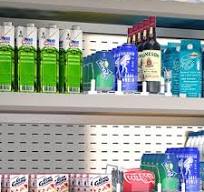 Spring Loaded Drink Pusher Glide for Fridge - GLD display