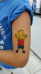 Cartoon Tattoo Simpson Tattoo Bart Tattoo Renkli Gecici Dovme Kina Dovme Bodrum Tattoo Bodrun Dovme Simpsons Tattoo Cartoon Tattoos The Simpsons