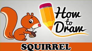 Outline the squirrel's body using a long, curved line. How To Draw A Squirrel Easy Step By Step Cartoon Art Drawing Lesson Tutorial For Kids Beginners Youtube