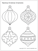 Wonderful Site For Printable Christmas Ornaments To Paint Or Color And Hang Printable Christmas Ornaments Christmas Ornament Template Paper Christmas Ornaments