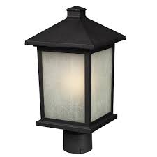1 Light Outdoor Post Sconce Black Aurora Lighting Target