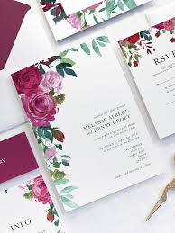 These Red Rose Wedding Invitations Are Perfect For Any Modern Wedding The Wat Red Rose Wedding Invitations Rose Wedding Invitations Floral Wedding Invitations