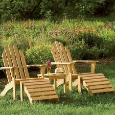 Oxford Garden 5 Piece Natural Shorea Adirondack Conversation Set Bbqguys Diy Garden Furniture Pallet Garden Furniture Pallets Garden