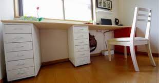 三人可能 未来幸在り 机のアイデア 長い机 デスク diy